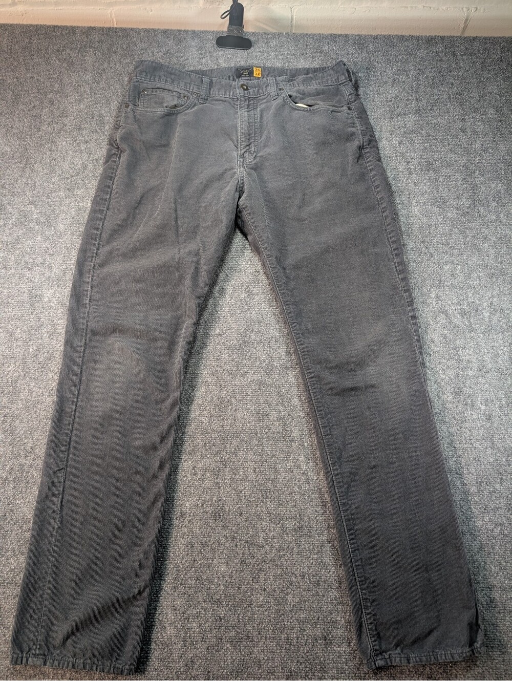 J.Crew 1040 Athletic Tapered-fit stretch corduroy pants Mens 35x34 gray